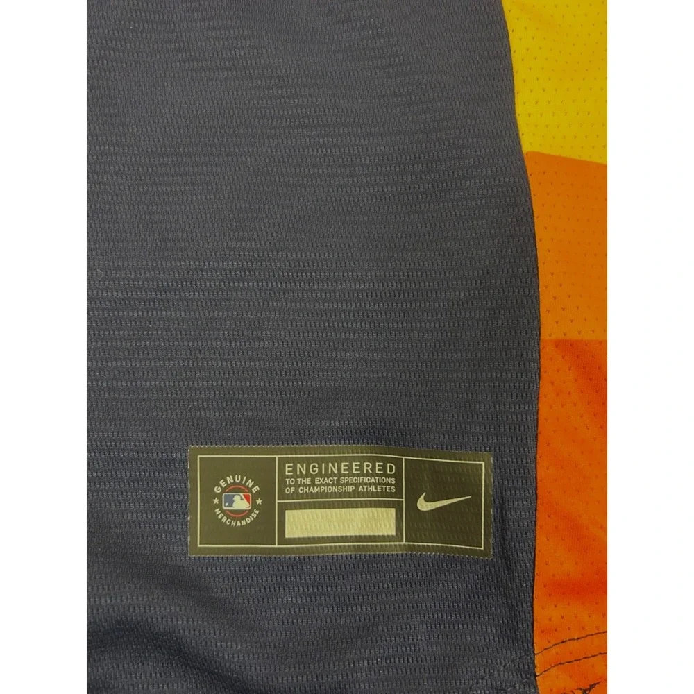 Houston Astros #27 Jose Altuve Nike Engineered Navy Orange‎ Size S MLB Jersey